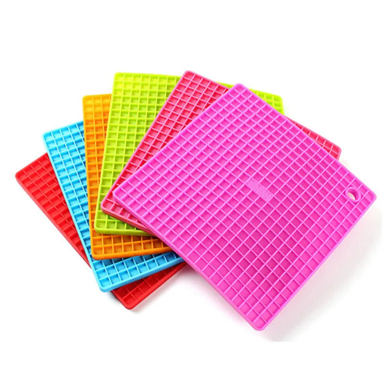 Suporte de silicone 17.5x17.5cm, para mesa e pia para o descanso de itens antiderrapante, flexível, durável, resistente a calor máximo da panela almofadas quente e resistentes