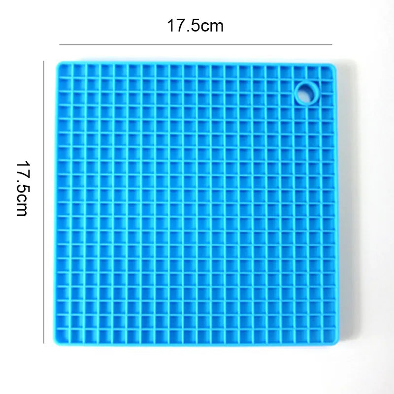 Suporte de silicone 17.5x17.5cm, para mesa e pia para o descanso de itens antiderrapante, flexível, durável, resistente a calor máximo da panela almofadas quente e resistentes