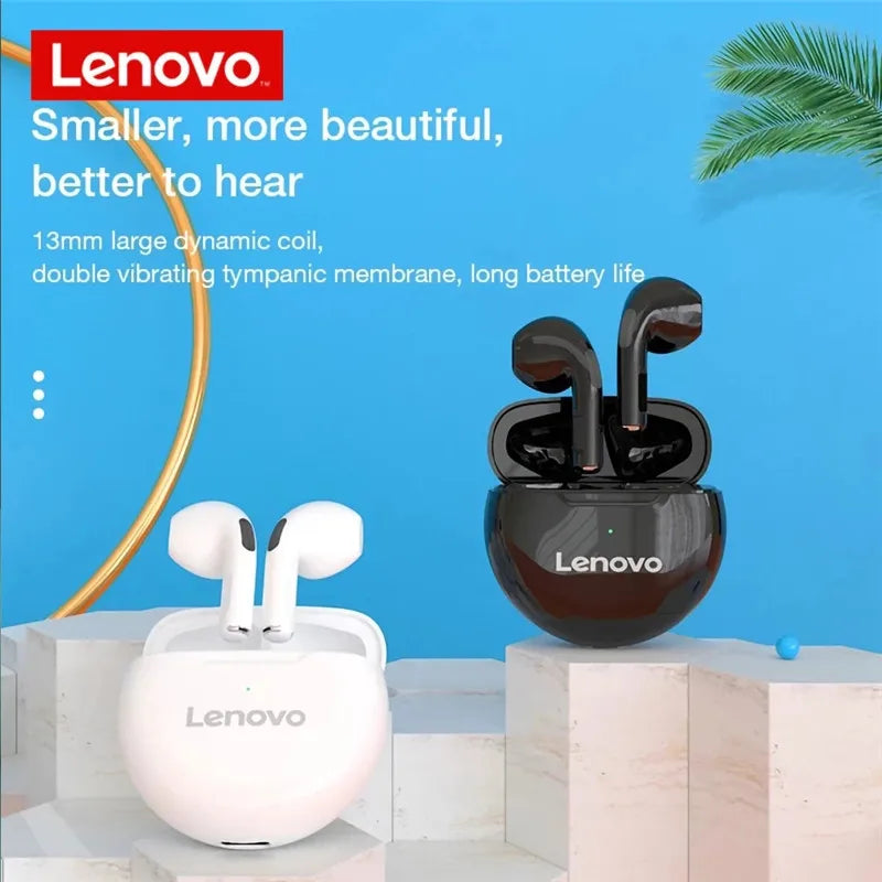 Fone de Ouvido Lenovo-HT38 TWS Bluetooth 5.0 Redução de Ruído, Sem Fio, Hi Fi Headphones, Controle De Toque, Esporte, TV, Cozinha, Quarto