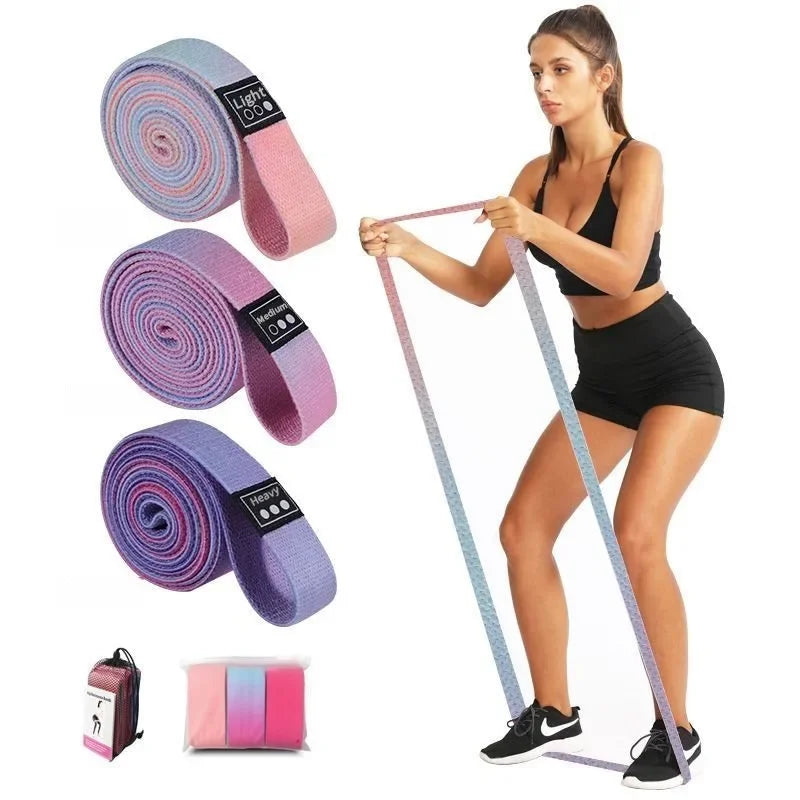 Faixa elástica de resistência para fitness, cinta de corda elástica para exercícios esportivos de musculação, ferramenta de treinamento em casa e academia. L=3cm  A=198cm