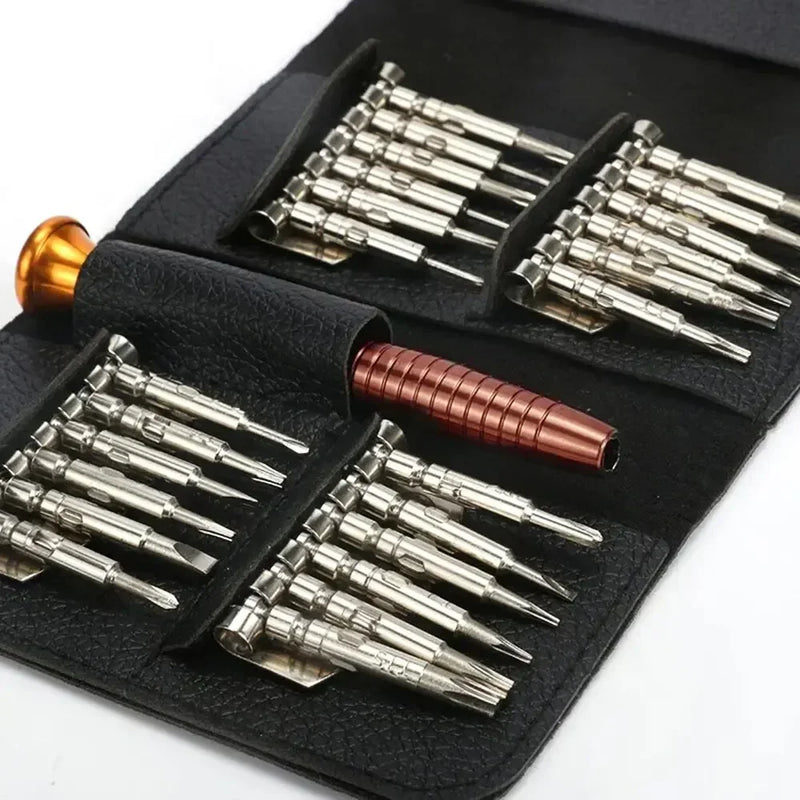 Conjunto Mini Chave de Fenda de Precisão, Torx Eletrônico, Kit de Ferramentas de Reparação para iPhone e celulares, Câmera, Relógio, Tablet, PC, 25 em 1