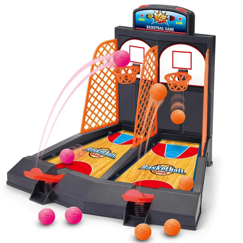 Brinquedos de Ejeção para Tiro de Mesa Infantil, Jogo para Dois Jogadores, Dedo, Basquete, Menino e Menina