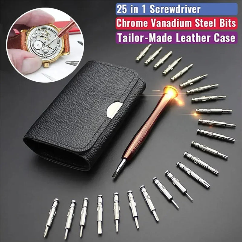 Conjunto Mini Chave de Fenda de Precisão, Torx Eletrônico, Kit de Ferramentas de Reparação para iPhone e celulares, Câmera, Relógio, Tablet, PC, 25 em 1