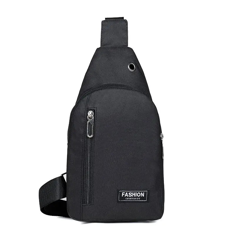 Bolsa de Ombro Preto Oxford Pano Único Ombro Crossbody Casual Sports Homem e Mulher Tendencia