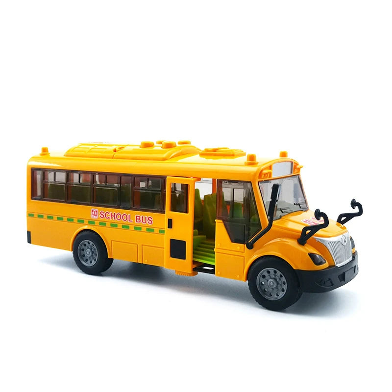 Brinquedo de ônibus escolar grande tamanho para crianças, carro de inércia com som e luz, modelo de brinquedo infantil, alta qualidade