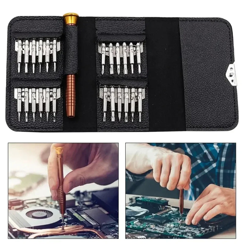 Conjunto Mini Chave de Fenda de Precisão, Torx Eletrônico, Kit de Ferramentas de Reparação para iPhone e celulares, Câmera, Relógio, Tablet, PC, 25 em 1