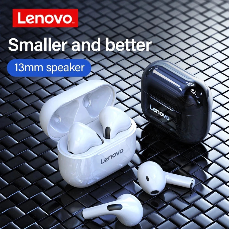 Original lenovo lp40 bluetooth fone de ouvido 5.0 som imersivo alta fidelidade tws com microfone controle toque para longo tempo de espera movimento