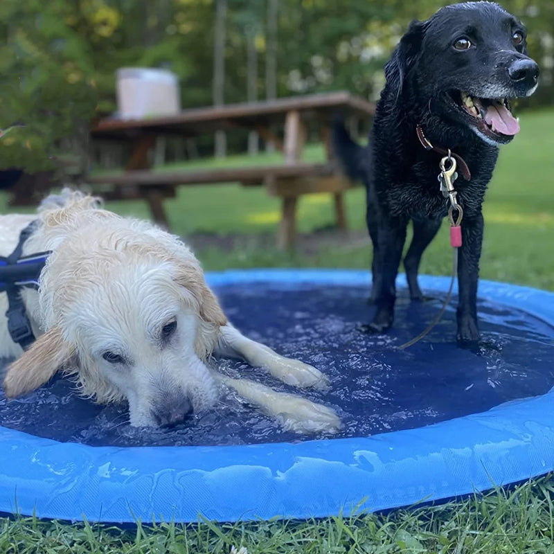 Inflável de água  Sprinkler Pad para seu cãozinho Pet, Brinquedo interativo ao ar livre para cães, Piscina de verão de 100 cm, 150 cm, 200cm